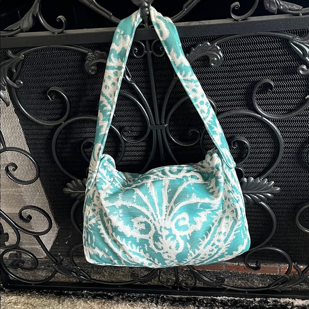 Hand made Turquoise Patterned Bag